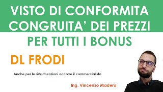 DL Frodi visto di conformità e congruità prezzi  ristrutturazioni facciate ecobonus sismabonus [upl. by Abdul]