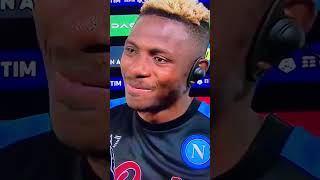 Victor Osimhen intervista Scudetto  Udinese  Napoli 11  Napoli Campione D’Italia 💙🇮🇹💙 [upl. by Ahseikan507]