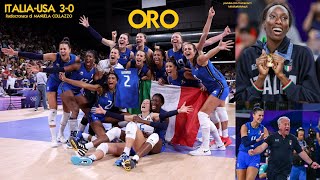 Parigi 2024  ORO ITALVOLLEY  ITALIAUSA 30  Radiocronaca di Manuela Collazzo Rai Radio 1 [upl. by Kenaz179]