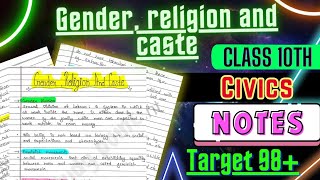 Gender religion and caste  Notes Class 10 CBSE  SST civics Chapter 3 Notes ‎Edustudypoint [upl. by Adalie]