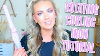 ROTATING CURLING IRON TUTORIAL  Beachwaver B1 [upl. by Lenci]