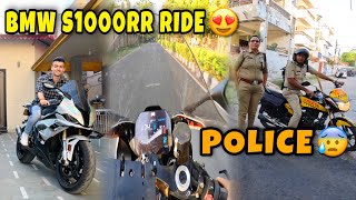 Finally BMW S1000RR Pro Pr Ride Kar Hi Li😍 amp Lady Police Ne BMW S1000RR Ko Pahle Ride Pe Rok Liya😰 [upl. by Adnical797]