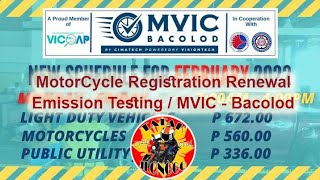 Motorcycle Registration Renewal  Emission Testing  MVIC  Bacolod [upl. by Brion406]