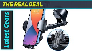 HTU Strongest Shockproof Cell Phone Holder Car Review  Ultimate HandsFree Experience [upl. by Ydorb]