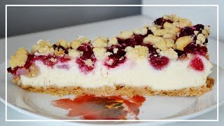 Sernik z malinami i kruszonką  Raspberry cheesecake with crumble Eng subtitles [upl. by Saile232]