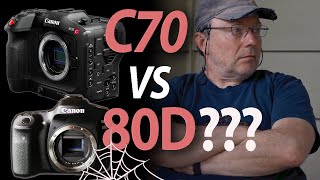 Canon C70 vs 80D  Time to level down your camera [upl. by Nahtannhoj]