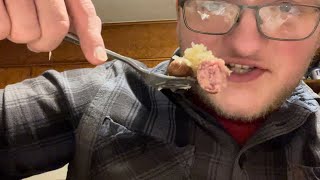 Eating Hot Dog Kielbasa and Sauerkraut food asmr viralvideo viral foodie trending like [upl. by Meter]