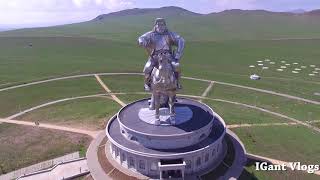 Tribute to Genghis Khan Statue Mongolia DJI Phantom 3 Drone  IGant Vlogs [upl. by Lawson]