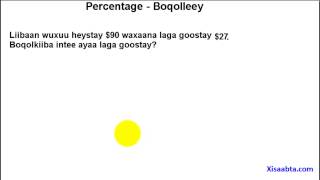 boqolleey  percentage in somali [upl. by Klein]