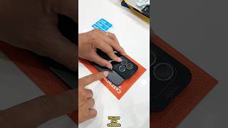 Easy To Install Lens Film Protector For iPhone 15 Pro Max  Keep Original Black Titanium shorts [upl. by Nylacaj]