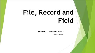 Types of Files  Master file  transaction file  backup file usage point of view Data basics chp1 [upl. by Lezlie]