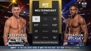 FULL FIGHT  STEPHEN THOMPSON VS JOAQUIN BUCKLEY  UFC 307 [upl. by Noside]