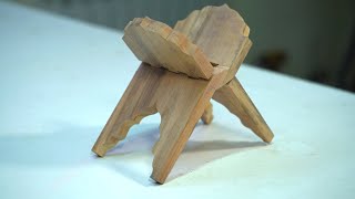 Woodworking  Book Stand Wood Carving  MrTinkerer [upl. by Kcirderfla766]