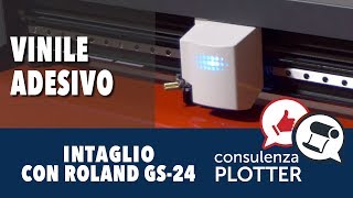 Roland GS24 taglio di vinile per creare un adesivo personalizzato [upl. by Esina]