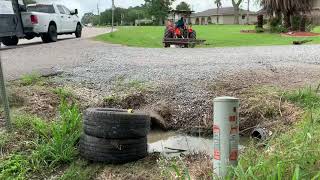 How to clean out culvert easy [upl. by Aliakim]