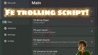 Fe  OP Roblox script Universal Trolling GUI [upl. by Otxilac223]