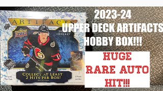 202324 Upper Deck Artifacts Hobby Box HUGE AUTO HIT hockeycards upperdeckhockey nhlhockey nhl [upl. by Relyuhcs]