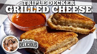 Triple Decker Grilled Cheese  Blackstone Griddles [upl. by Ayinat998]