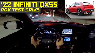 2022 INFINITI QX55 SENSORY AWD  POV Test Drive in Canada  4K [upl. by Akirea]