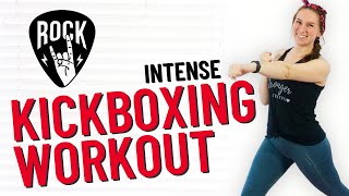 CHALLENGE DAY 8  INTENSE ROCK KICKBOXING WORKOUT  No repeat  modifications [upl. by Amalie]