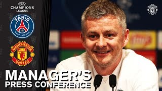 Managers Press Conference  PSG v Manchester United  UEFA Champions League [upl. by Suhcnip674]