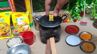 Miniature Tawa Maggi  MiniCooking  The Tiny Foods  Miniature Cooking  Nida Mini Cooking mini [upl. by Hannavas713]