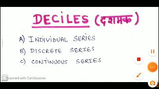 DECILE  Individual Series  Discrete Series  Continuous Series  Grouped Data [upl. by Eleanora712]