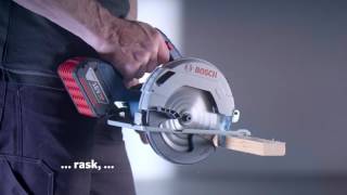 Bosch batteridrevet håndsirkelsag GKS 18V57 og GKS 18V57 G Professional [upl. by Gellman]