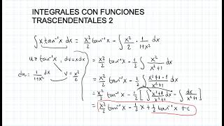 Integrales con funciones trascendentales [upl. by Horatio]