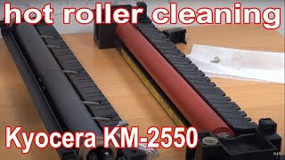 Dirty Printing  Cleaning of Heat Roller of Kyocera KM2550 [upl. by Boccaj]