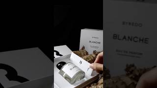 Byredo Blanche Perfume Unboxing 🤍 aesthetic unboxing byredo [upl. by Ymma]