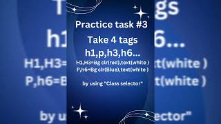 practice tasks for css [upl. by Eirol]