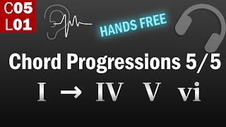 C05L01  Ear Training Chord Progression  I IV V vi  5  Hands Free [upl. by Ellmyer]