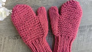 Child Knit Mittens 46 years old [upl. by Aroda451]