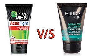 Garnier Men Acne Face wash Vs Ponds Men Acno and Oilcontrol Face wash [upl. by Thane190]