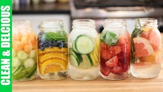 5 Refreshing Fruit Infused Waters  Clean amp Delicious [upl. by Uball894]