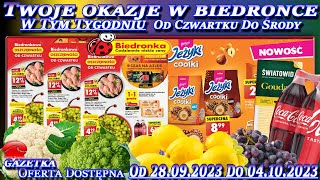 Biedronka Nowa Gazetka Promocyjna Od Czwartku 28092023  W Tym Tygodniu  Nowe Okazje i Promocje [upl. by Ebeohp58]