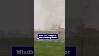 Windhoos rukt daken van woningen nieuwsblad belgie storm [upl. by Ajiam689]