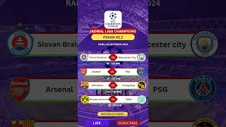 JADWAL LIGA CHAMPIONS PEKAN KE 2  ARSENAL VS PSG [upl. by Novyaj]