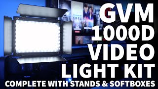 GVM 1000D LED Panel Studio Lights  RGB LED BiColor Light Kit with Soft Box and Light Stands [upl. by Henryetta394]