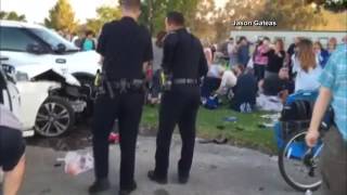 9 injured after car drives into crowd at concert [upl. by Claiborne]