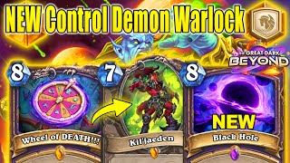 New Demons Starship Control Wheel of DEATH Warlock Is Good At The Great Dark Beyond  Hearthstone [upl. by Aisad]