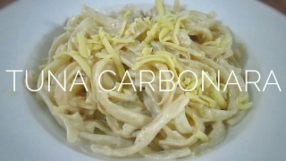 Filipino Style Tuna Carbonara  Food Bae [upl. by Hauge]