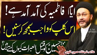 Ayyam e Fatmiya Se Pehle Ye Clip Zarur Sunain  Allama Shahenshah Hussain Naqvi [upl. by Backler440]