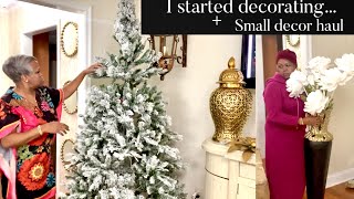 I STARTED DECORATING FOR CHRISTMAS  SMALL HAUL [upl. by Ilellan]