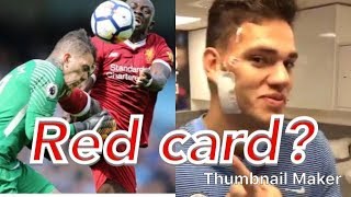 Mane foul on ederson reaction😱red or not [upl. by Elboa456]