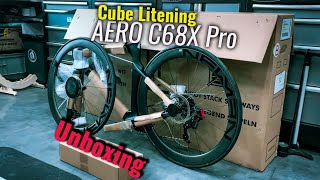 Unboxing Cube Litening AERO C68X Pro Road Bike A Sleek Carbon Fiber Masterpiece [upl. by Keviv]