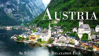 Hallstatt in 4K  Scenic Flyover Europe Most Visited Village [upl. by Nellak]