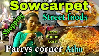 Parrys Corner Street Food Exploring Shopping  Chennai  Favorite Shopping Spot  ATHO  CHATS [upl. by Ecirtahs]