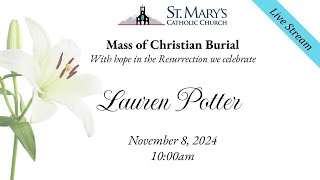 Lauren Potter Funeral Mass [upl. by Anaihk]